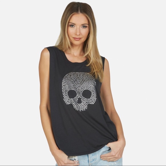 Lauren Moshi Tops - LAUREN MOSHI NAILHEAD SKULL TANK
